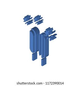 Sparkler isometric left top view 3D icon