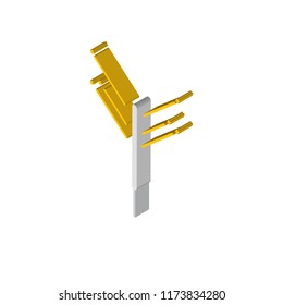 Sparkler isometric left top view 3D icon