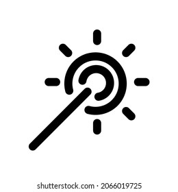 Sparkler line icon with editable strokes