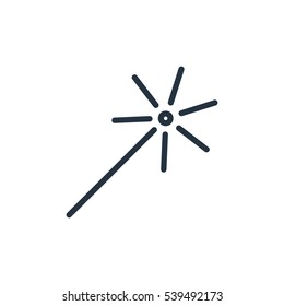 sparkler line web icon on white background