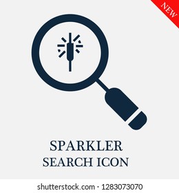 Sparkler search icon. Editable Sparkler search icon for web or mobile.
