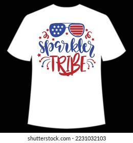 Sparkler tribe Merry Christmas shirt print template, funny Xmas shirt design, Santa Claus funny quotes typography design