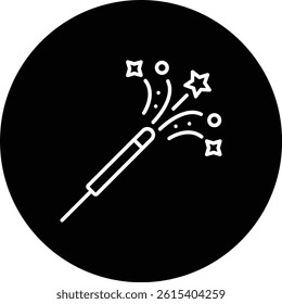 Sparkler vector icon. Can be used for printing, mobile and web applications.