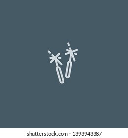 Sparkler vector icon. Sparkler concept stroke symbol design. Thin graphic elements vector illustration, outline pattern for your web site design, logo, UI. EPS 10.