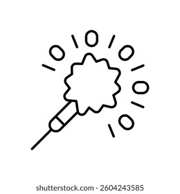 Sparkler vector icon stock illustration