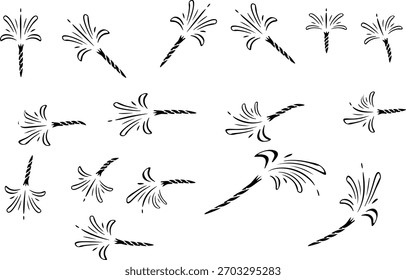 Sparkler vector illustrations for celebration festive event design elements graphic resource background