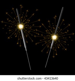 Sparklers, Bengal - vector