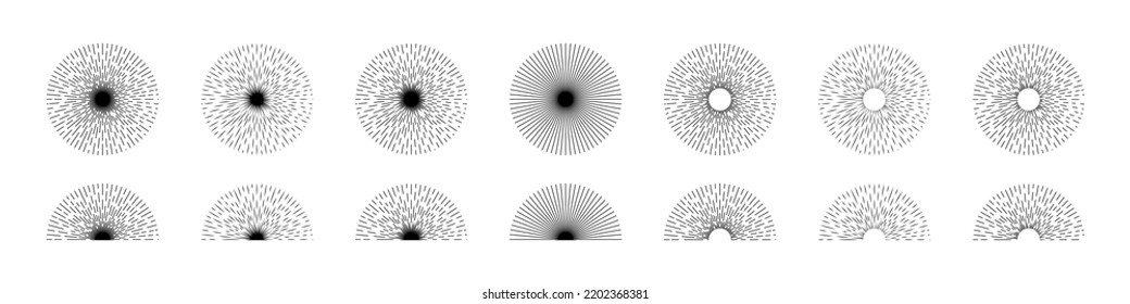 Sparklers for brochures. lights in black and white