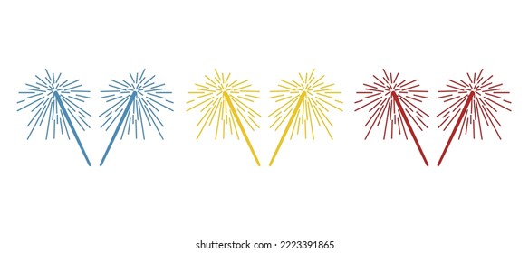 sparklers icon on a white background, vector illustration