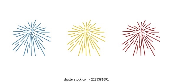sparklers icon on a white background, vector illustration