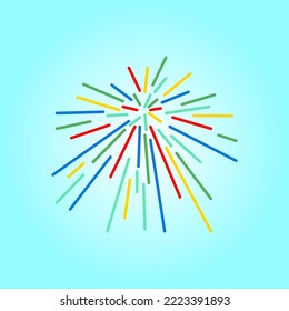 sparklers icon on a white background, vector illustration