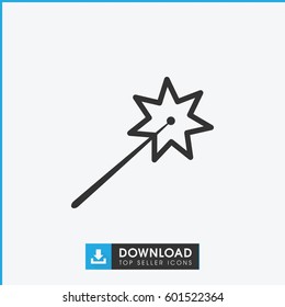 sparklers icon. simple outline sparklers vector icon. on white background.