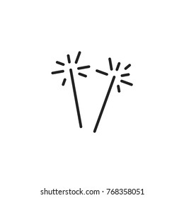 Sparklers Outline Icon