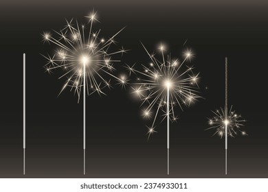 sparklers, sparks, New Year's mood, joy