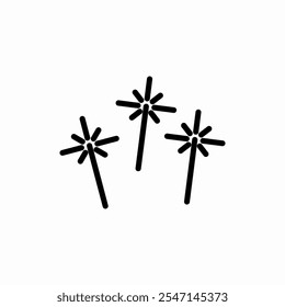 sparklers star party icon vector sign