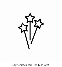Signo de Vector del icono del partido de la estrella de las bengalas