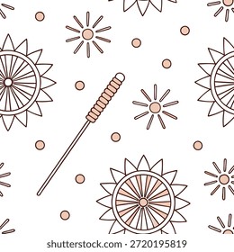 Sparklers and Zero Waste Elementos Concepto de azulejos de acuarela como un diseño de azulejo de acuarela sin costuras que combina brillantes con Elementos de cero residuos como pajitas de metal, envolturas de cera de abejas y patrones Rangoli. Los colores suaves y brillantes crean un fondo que es a la vez festivo y respetuoso con el medio ambiente. en Photo Stock Concept, espacio de copia para publicidad o Anuncio con Photo Realistic como detalle de alta calidad --ar 7:2