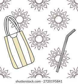 Sparklers and Zero Waste Elementos en concepto de acuarela como un diseño de azulejo de acuarela sin costuras que integra brillantes con Elementos de cero residuos como bolsas de tela y pajitas de metal rodeadas de sutiles patrones Rangoli. El efecto general es festivo pero consciente del medio ambiente con colores suaves brillantes. en Foto Stock Concepto, espacio de copia para publicidad o Anuncio con Foto Realista como detalle de alta calidad --ar 7:2