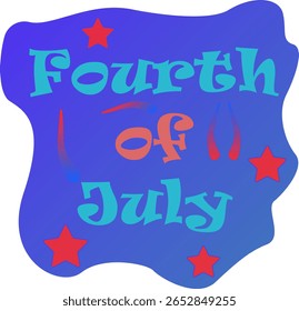 Sparkles 4th Of July American Independence Day Illustration, Fourth Of July Usa Flag Design