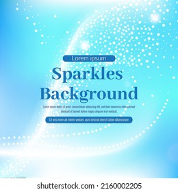 Sparkels fondo azul - ilustración vectorial
