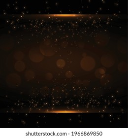 sparkles and bokeh background with text space