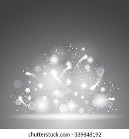 sparkles and firework background, can be used for celebration, new year, birthday, christmas greeting card.  also design for web page, business banner, cover page. vector illustration