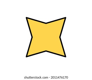 Sparkles flat icon. Single high quality outline symbol for web design or mobile app.  Holidays thin line signs for design logo, visit card, etc. Outline pictogram EPS10