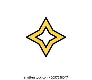 Sparkles flat icon. Single high quality outline symbol for web design or mobile app.  Holidays thin line signs for design logo, visit card, etc. Outline pictogram EPS10