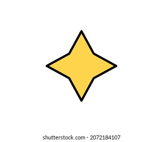 Sparkles flat icon. Single high quality outline symbol for web design or mobile app.  Holidays thin line signs for design logo, visit card, etc. Outline pictogram EPS10