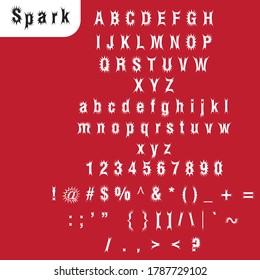 Sparkles font and vector typography