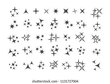 Sparkles, glowing light effect stars and bursts. Bright firework, decoration twinkle, shiny flash