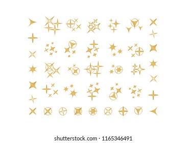 Sparkles, glowing light effect stars and bursts. Bright firework, decoration twinkle, shiny flash