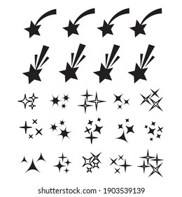 Sparkles, glowing light effect stars and bursts. Bright firework, decoration twinkle, shiny flash