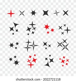 Sparkles, glowing light effect stars and bursts. Bright firework, decoration twinkle, shiny flash