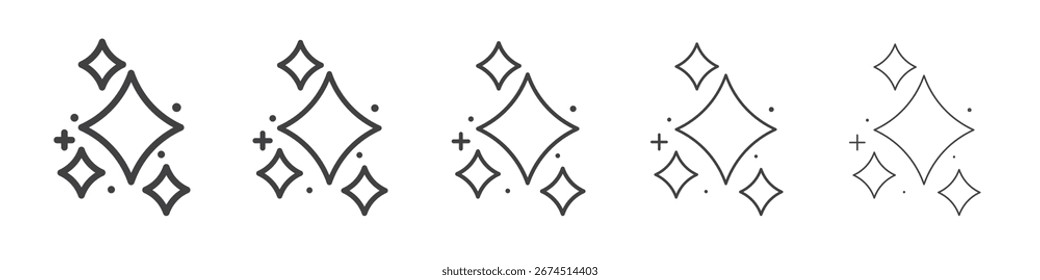 Sparkles Icon Design, Logo, App, UI. Vektorgrafik, EPS