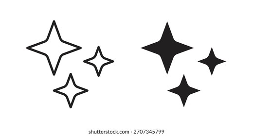 Sparkles icon. flat and stroke style Collection. simple symbol