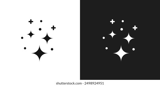 Sparkles icon line art vector