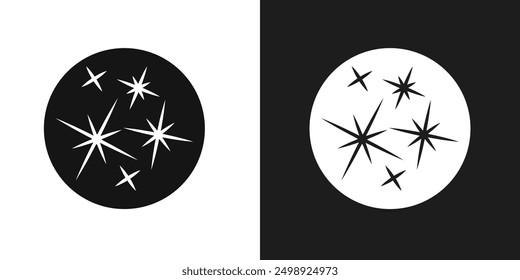Vector de arte de línea de ícono de destellos