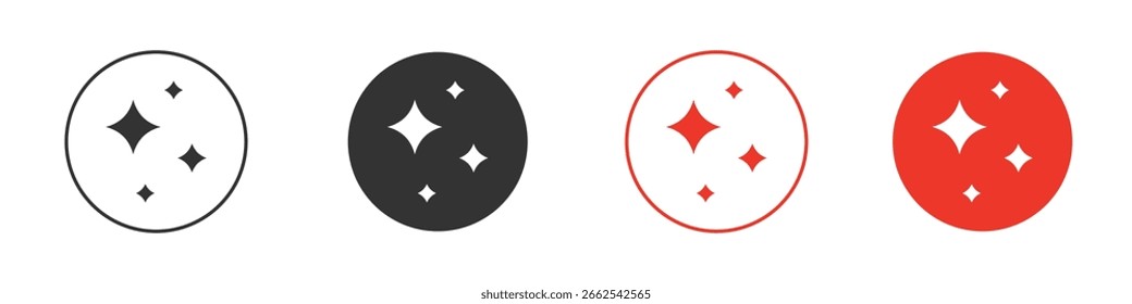 Sparkles icon for logo, vector sign symbol for design