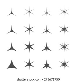 sparkles icon set 2, vector eps10.