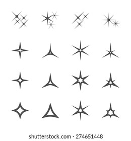 sparkles icon set 4, vector eps10.