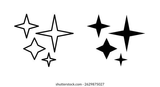 Sparkles-Symbol auf weißem Hintergrund