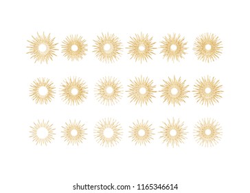 Sparkles icon set. Star element. Sparkle lights vector