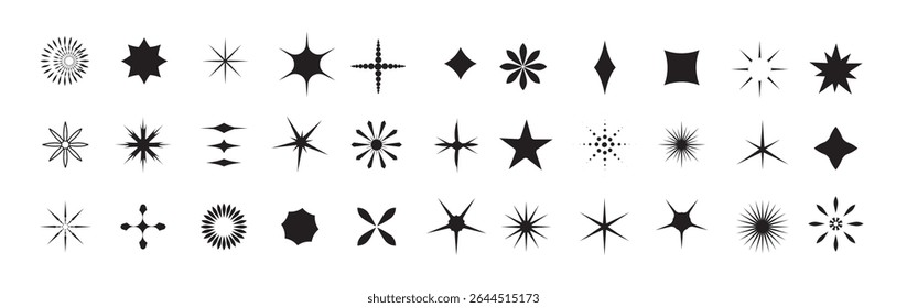 Sparkles Icon set,Star Light effects elements