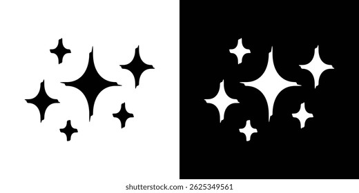 Vetor de linha simples do ícone de faíscas. Símbolo, logotipo.