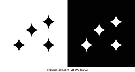 Sparkles icon symbol. simple flat symbol on blank background.