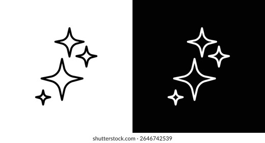 Sparkles icon vector simple element illustration editable