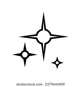 Sparkles icon vector. Twinkling stars illustration sign. Shining burst symbol. Star logo.