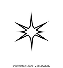 Sparkles icon vector. Twinkling stars illustration sign. Shining burst symbol. Star logo.