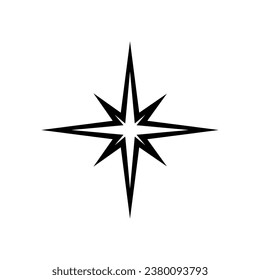 Sparkles icon vector. Twinkling stars illustration sign. Shining burst symbol. Star logo.